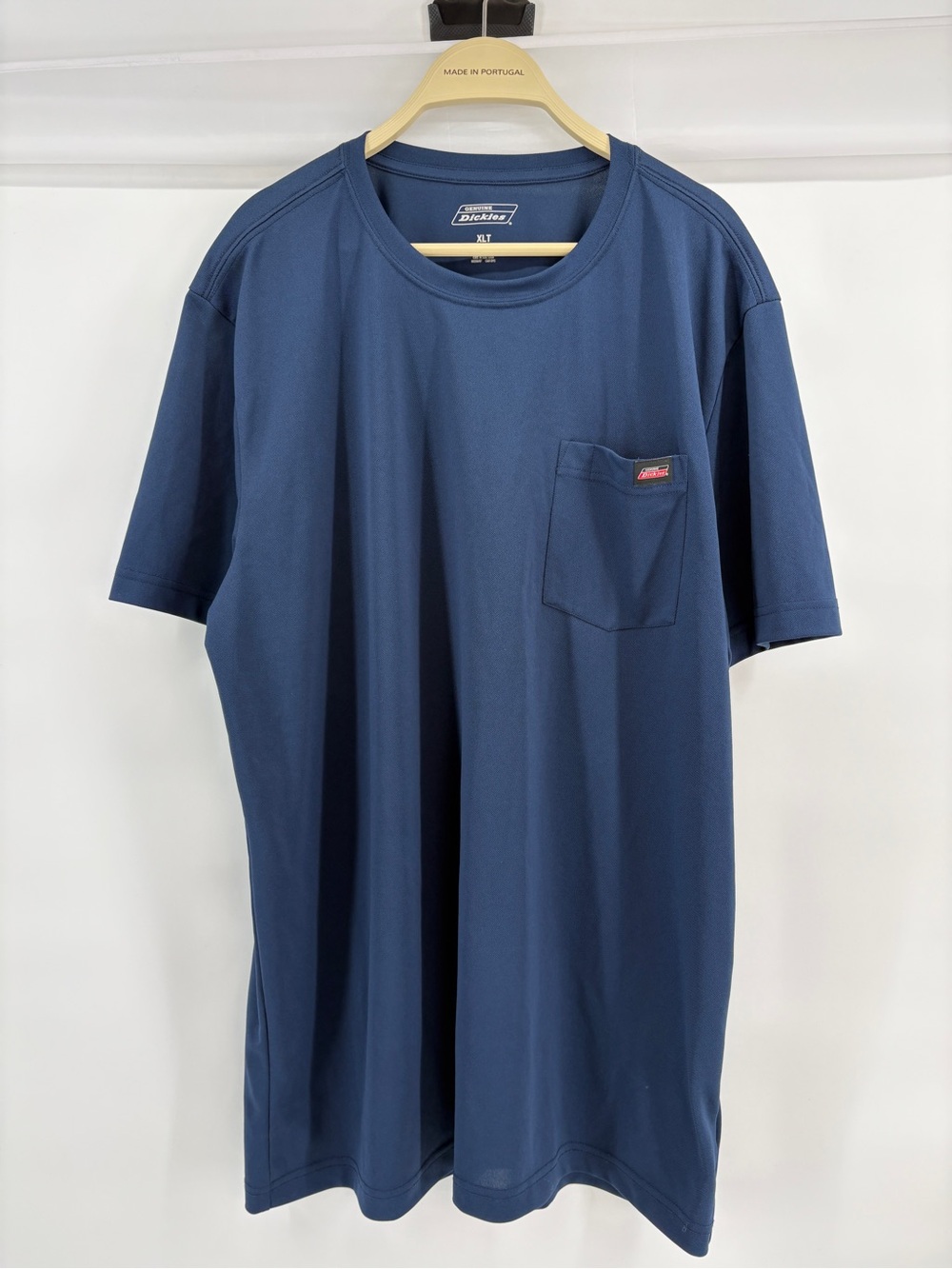 Dickies Mens Pocket T Shirt Crew Neck Short Sleeve Cotton Navy Blue XLT